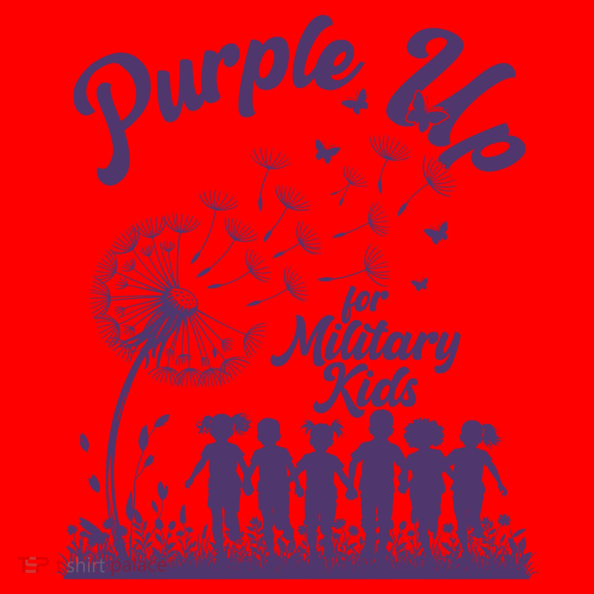 Purple Up For Military Kids Dandelion Santa Hat
