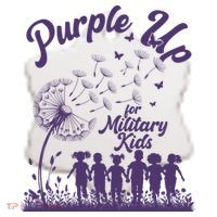 Purple Up For Military Kids Dandelion Ceramic Ornament thumb 2