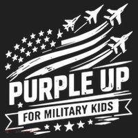 Purple Up For Military Kids American Flag Kids Plaid Pajama Set thumb 2