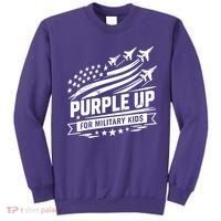 Purple Up For Military Kids American Flag Sweatshirt thumb 0