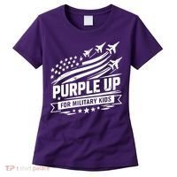 Purple Up For Military Kids American Flag Women's T-Shirt thumb 0