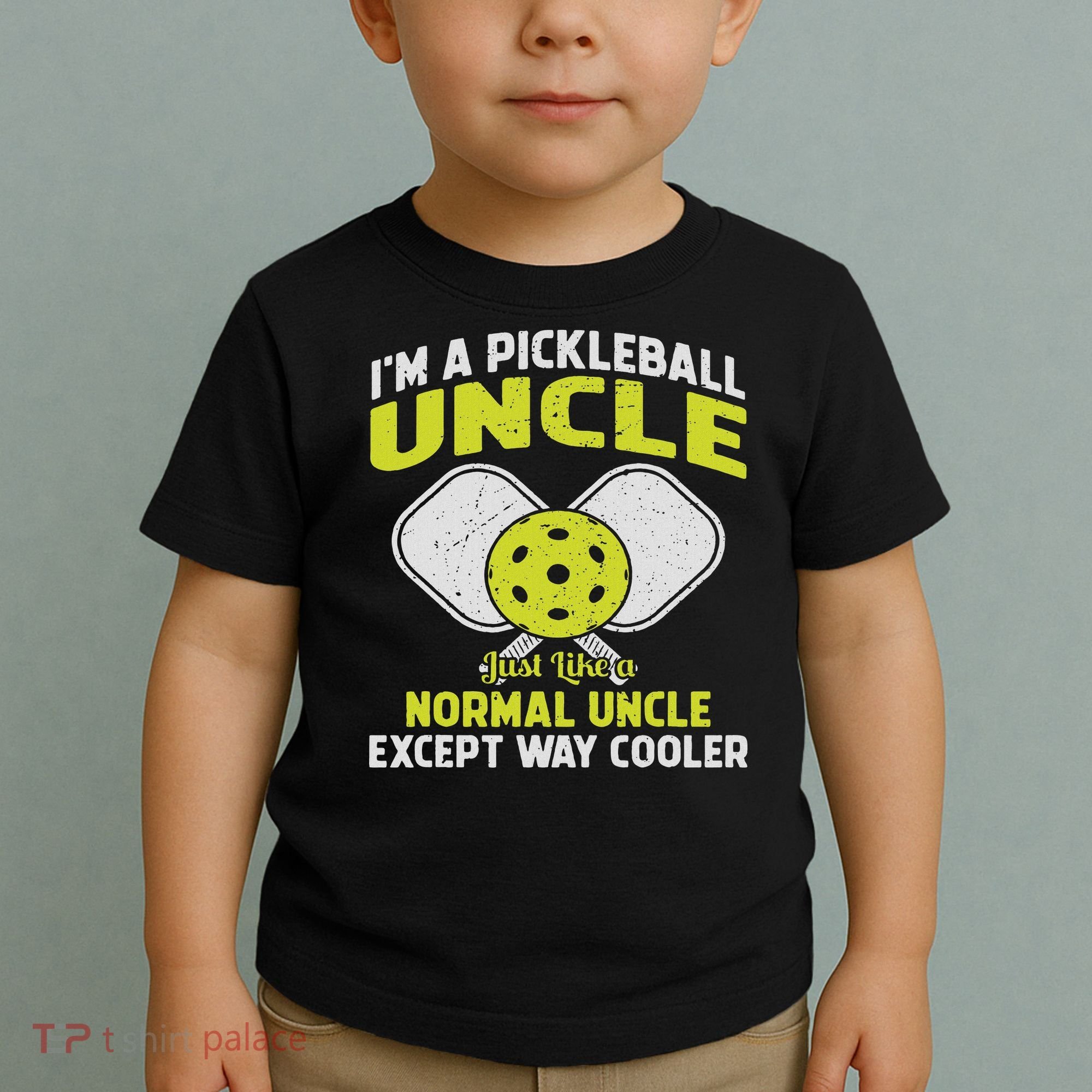 Pickleball Uncle Funny Pickleball Player Gift For Him Toddler T-Shirt
