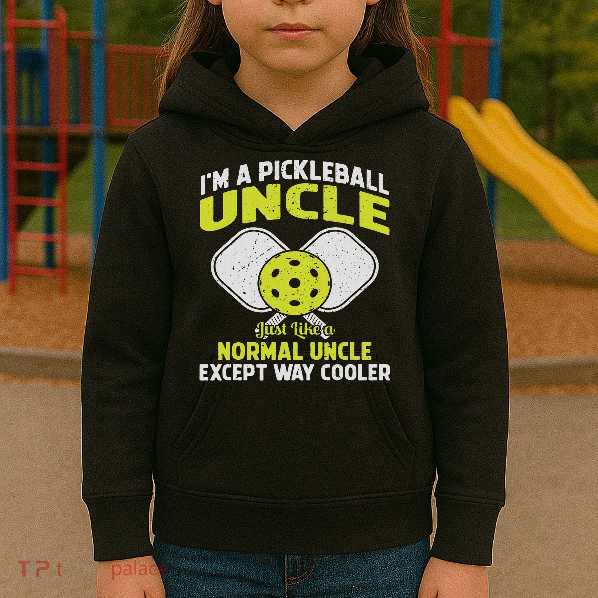 Pickleball Uncle Funny Pickleball Player Gift For Him Kids Hoodie