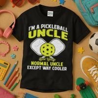 Pickleball Uncle Funny Pickleball Player Gift For Him Kids T-Shirt thumb 3