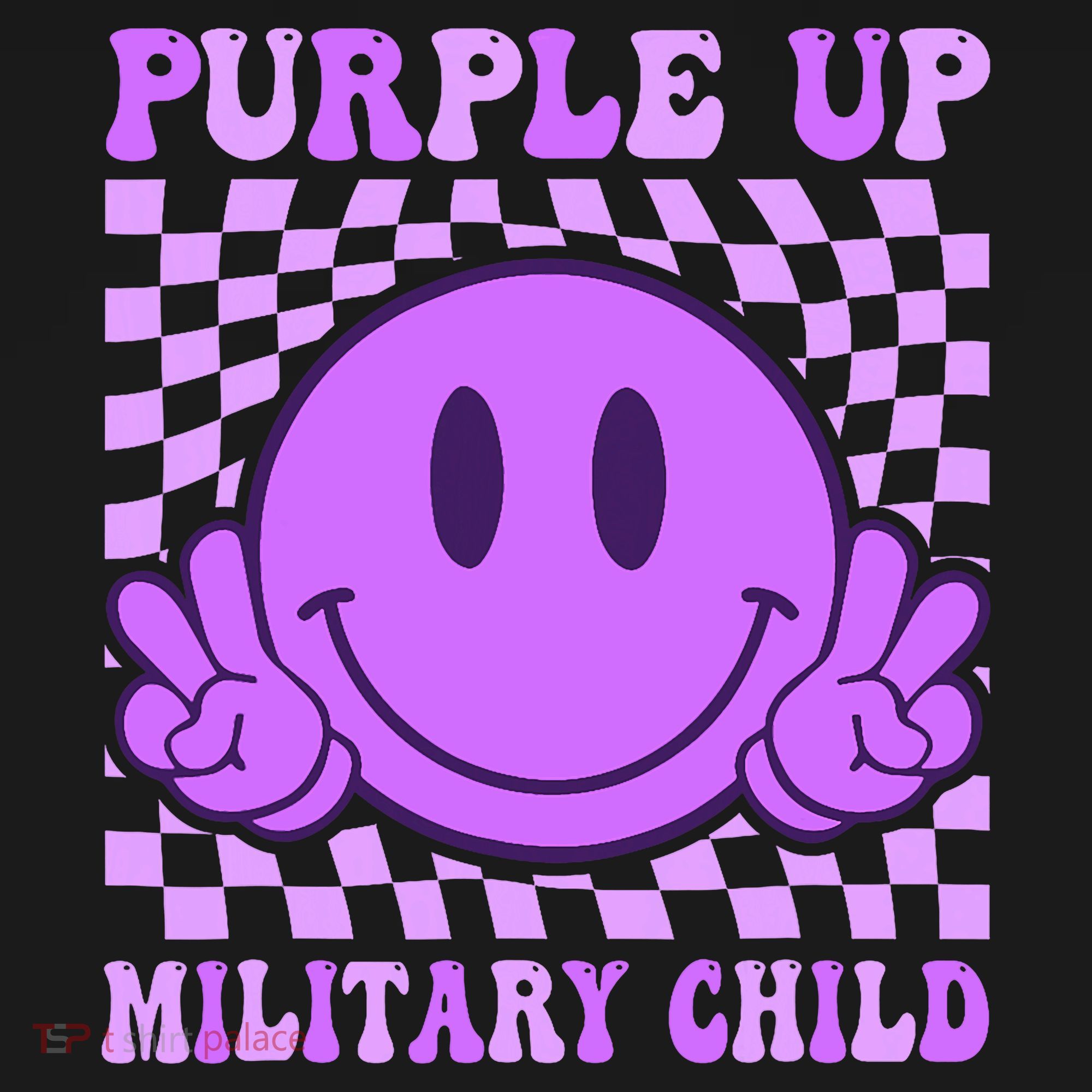 Purple Up For Military Military Child Smile Face  Coaster