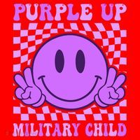Purple Up For Military Military Child Smile Face  Santa Hat thumb 1