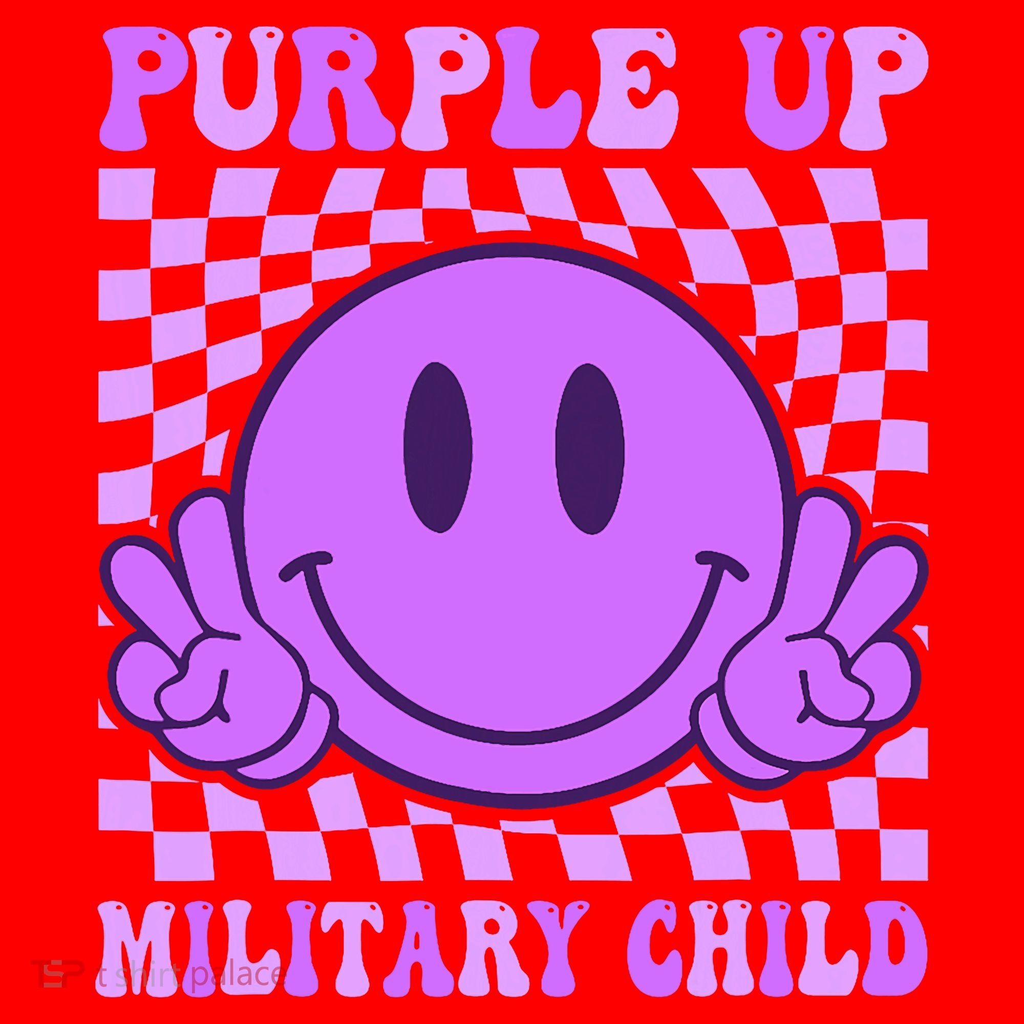 Purple Up For Military Military Child Smile Face  Santa Hat