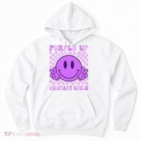 Purple Up For Military Military Child Smile Face  Hoodie thumb 0