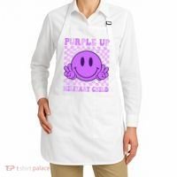 Purple Up For Military Military Child Smile Face  Apron thumb 2