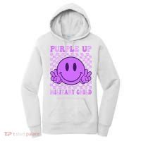 Purple Up For Military Military Child Smile Face  Women's Hoodie thumb 0