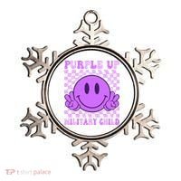 Purple Up For Military Military Child Smile Face  Ornament thumb 0