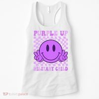 Purple Up For Military Military Child Smile Face  Women's Tank Top thumb 0