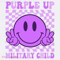 Purple Up For Military Military Child Smile Face  Visor thumb 3