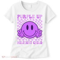 Purple Up For Military Military Child Smile Face  Women's T-Shirt thumb 0