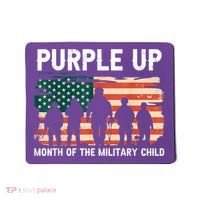 Purple Up For Military Kid Military Child Month US Flag Mousepad thumb 0