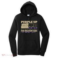 Purple Up For Military Kids Usa Flag Women's Hoodie thumb 0