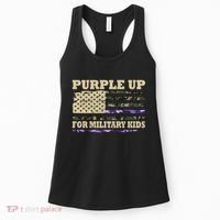 Purple Up For Military Kids Usa Flag Women's Tank Top thumb 0