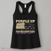 Purple Up For Military Kids Usa Flag Women's Tank Top thumb 3