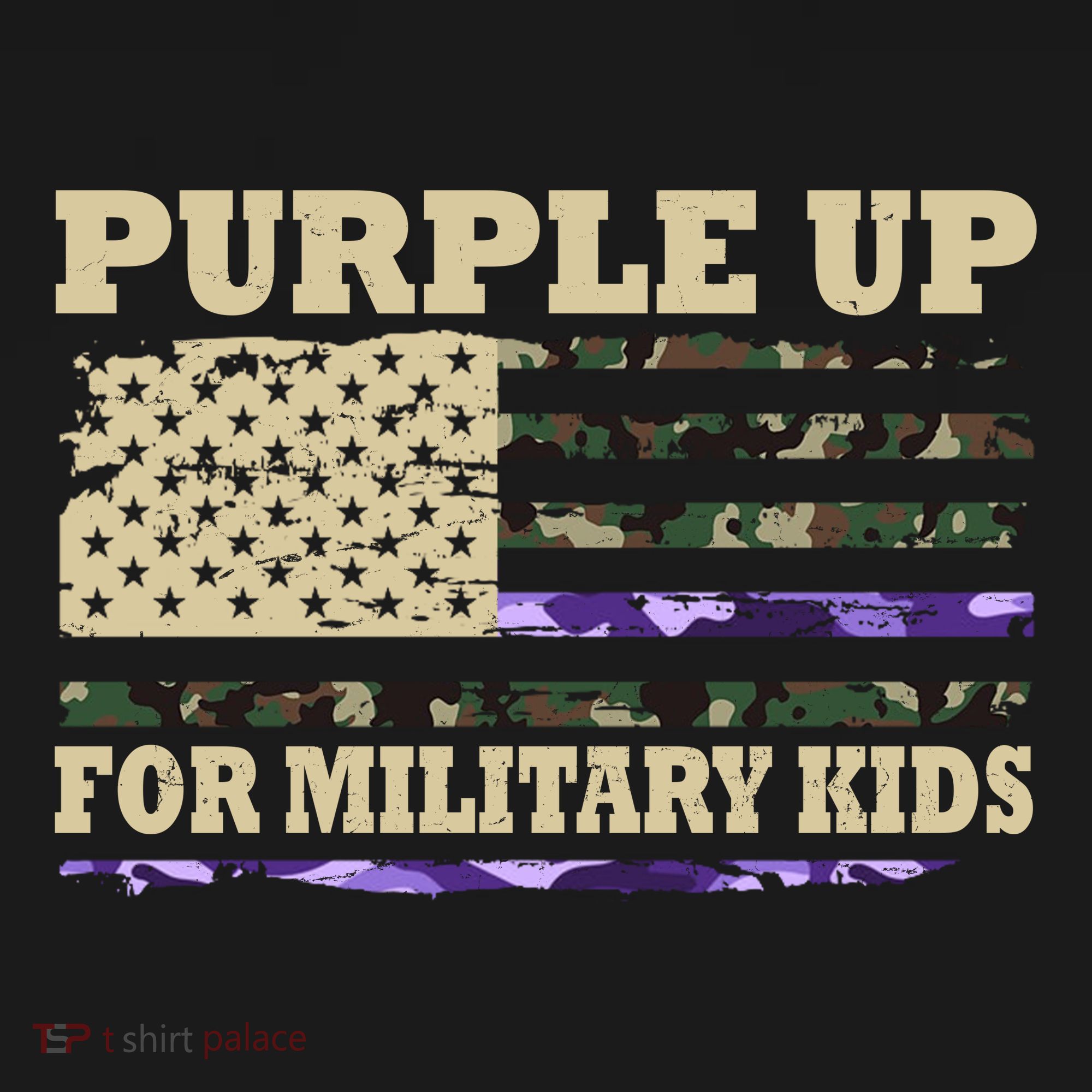 Purple Up For Military Kids Usa Flag Women's Tank Top