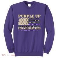 Purple Up For Military Kids Usa Flag Sweatshirt thumb 0