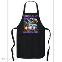 Purple Up For Military Military Child Month Astronaut Gift Apron thumb 0