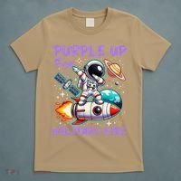 Purple Up For Military Military Child Month Astronaut Gift T-Shirt thumb 5