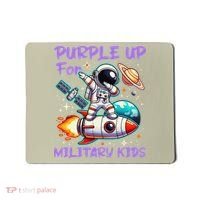 Purple Up For Military Military Child Month Astronaut Gift Mousepad thumb 0