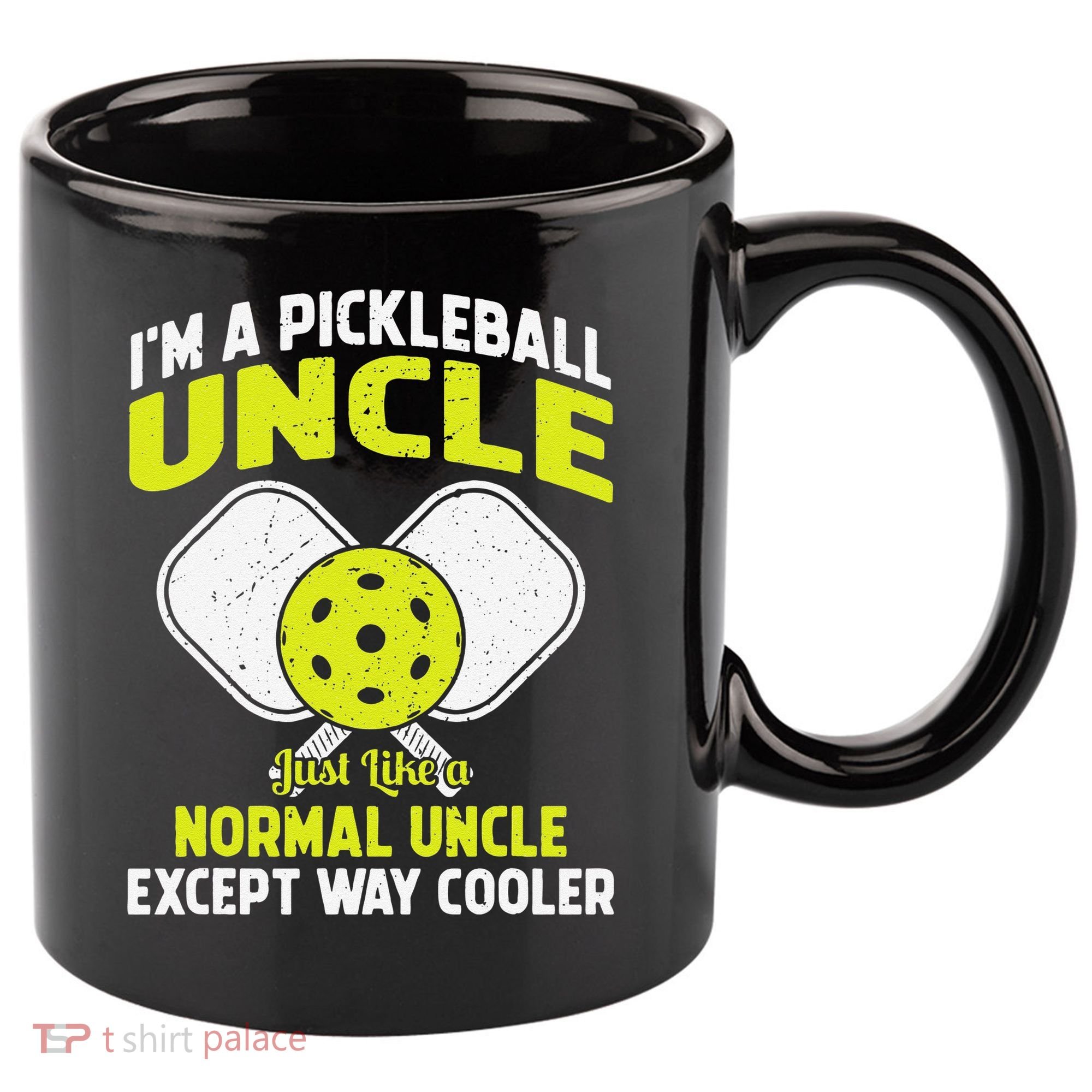 Pickleball Uncle Funny Pickleball Player Gift For Him 11oz C Handle Ceramic Mug