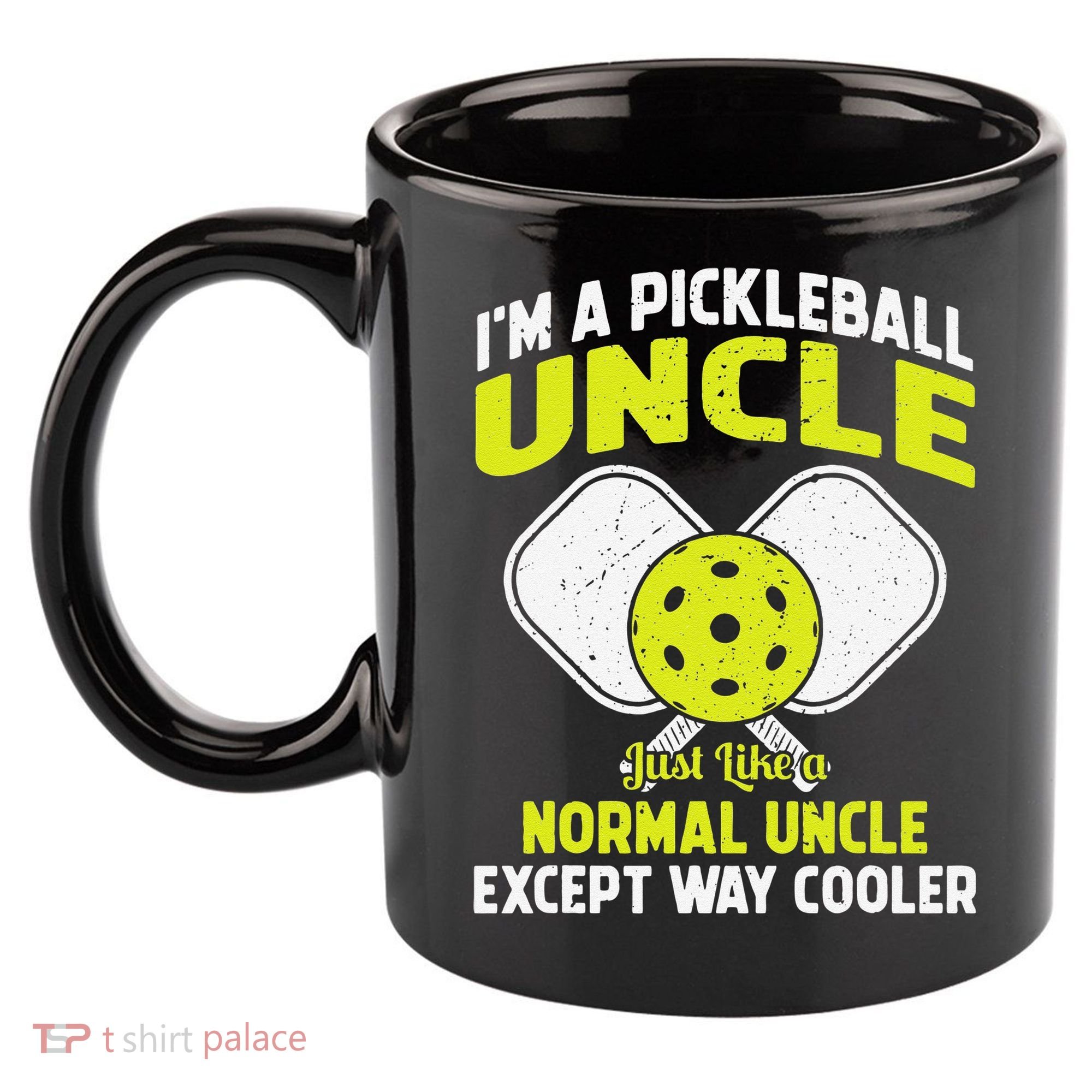 Pickleball Uncle Funny Pickleball Player Gift For Him 11oz C Handle Ceramic Mug