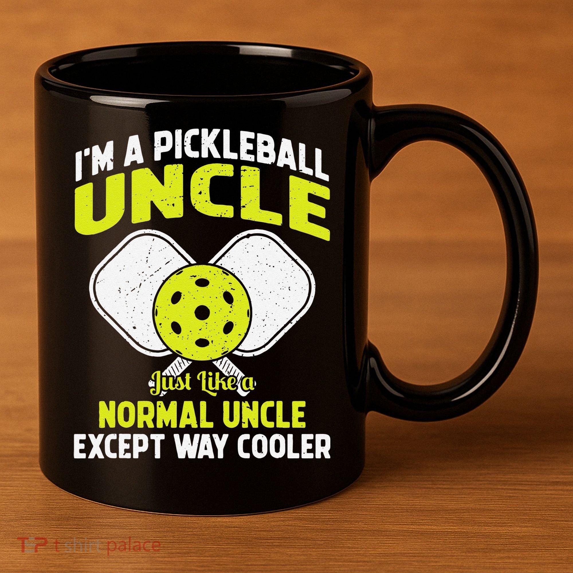 Pickleball Uncle Funny Pickleball Player Gift For Him 11oz C Handle Ceramic Mug