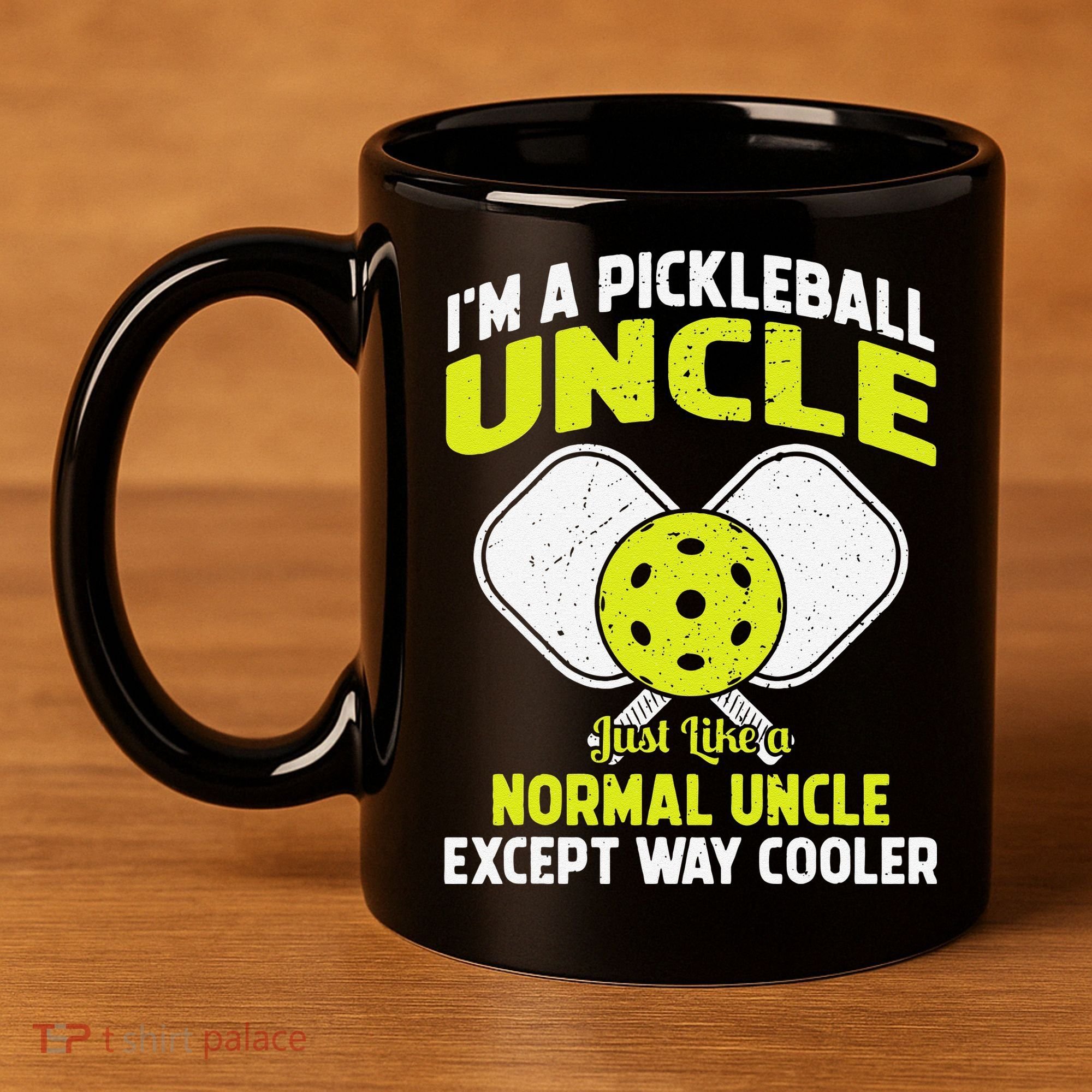 Pickleball Uncle Funny Pickleball Player Gift For Him 11oz C Handle Ceramic Mug