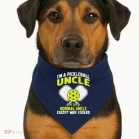 Pickleball Uncle Funny Pickleball Player Gift For Him USA-Made Doggie Bandana thumb 1
