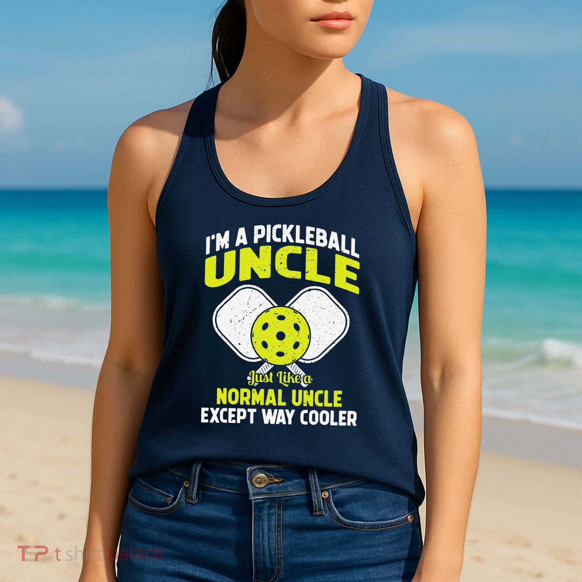 Pickleball Uncle Funny Pickleball Player Gift For Him Women's Tank Top