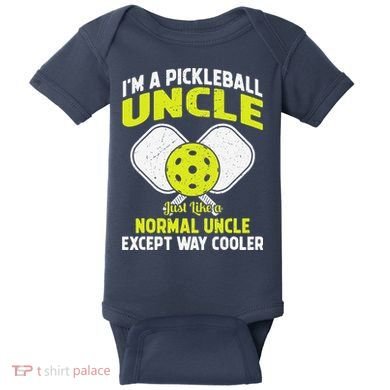 Pickleball Uncle Funny Pickleball Player Gift For Him Baby Bodysuit