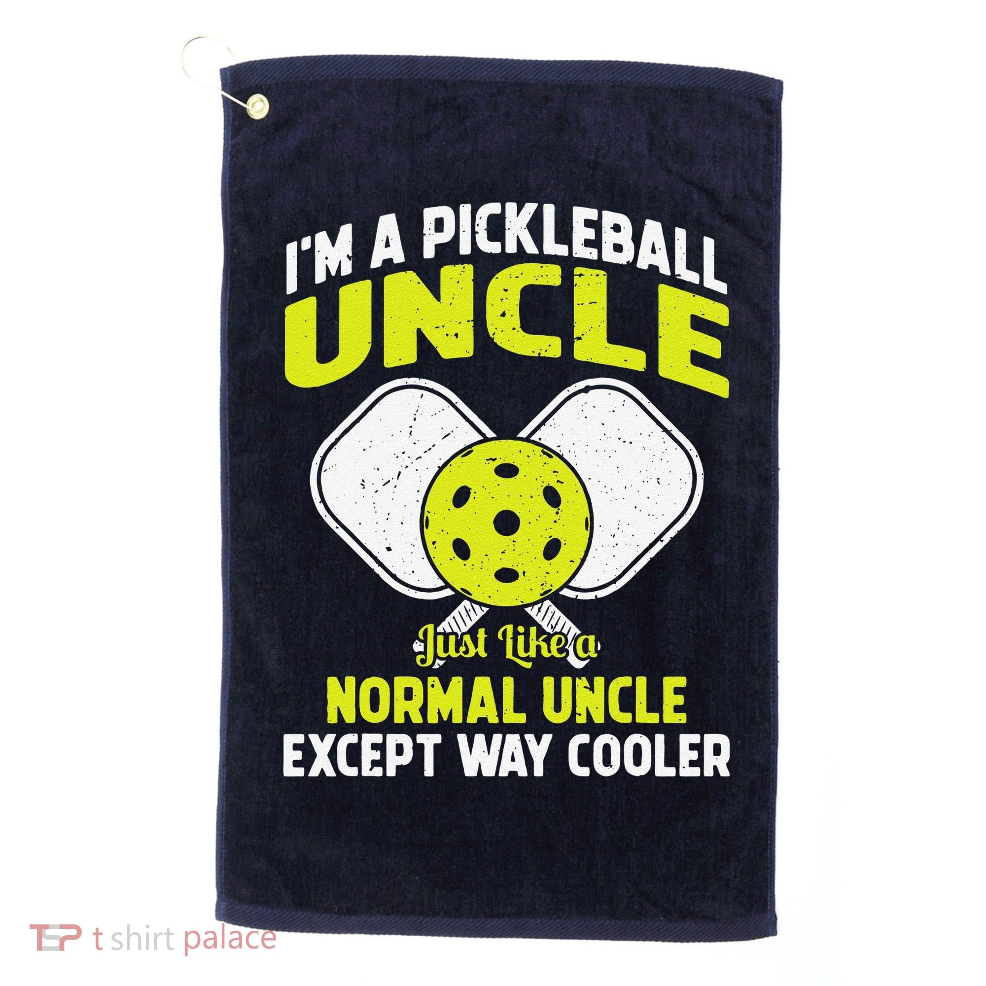 Pickleball Uncle Funny Pickleball Player Gift For Him Golf Towel