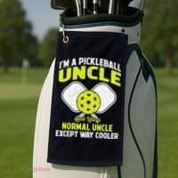 Pickleball Uncle Funny Pickleball Player Gift For Him Golf Towel thumb 2