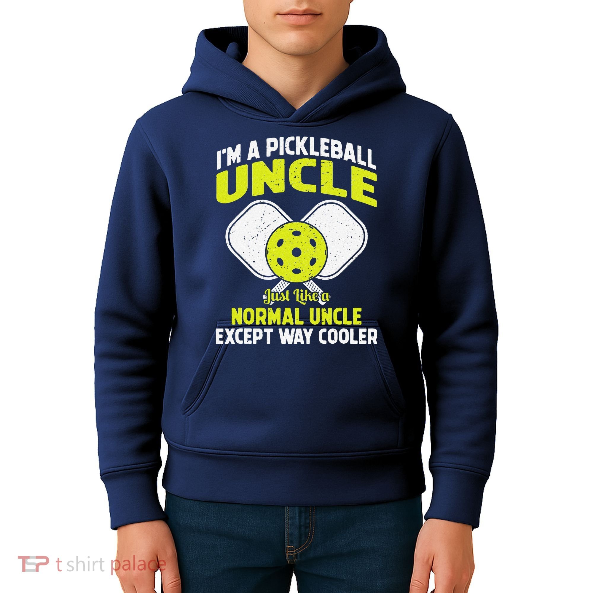 Pickleball Uncle Funny Pickleball Player Gift For Him Kids Hoodie