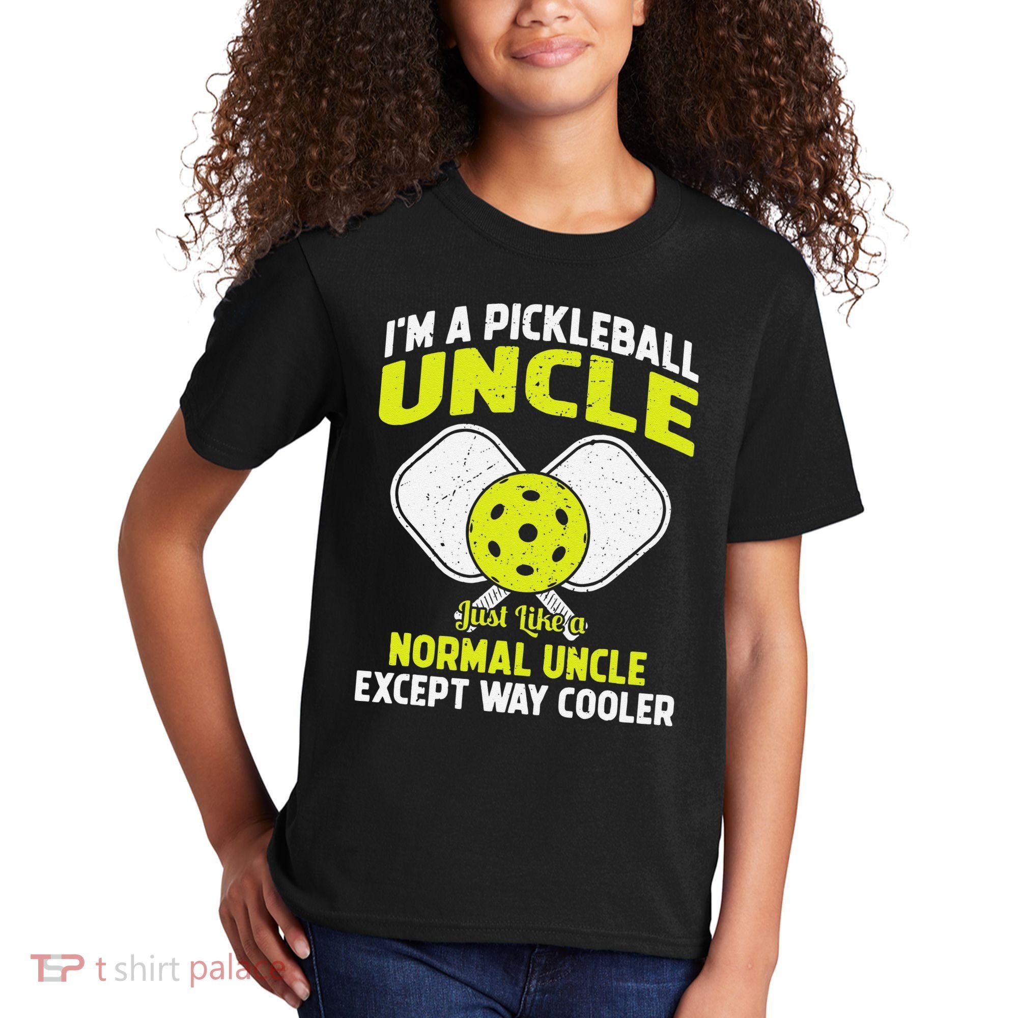 Pickleball Uncle Funny Pickleball Player Gift For Him Kids T-Shirt