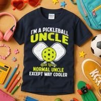 Pickleball Uncle Funny Pickleball Player Gift For Him Kids T-Shirt thumb 3
