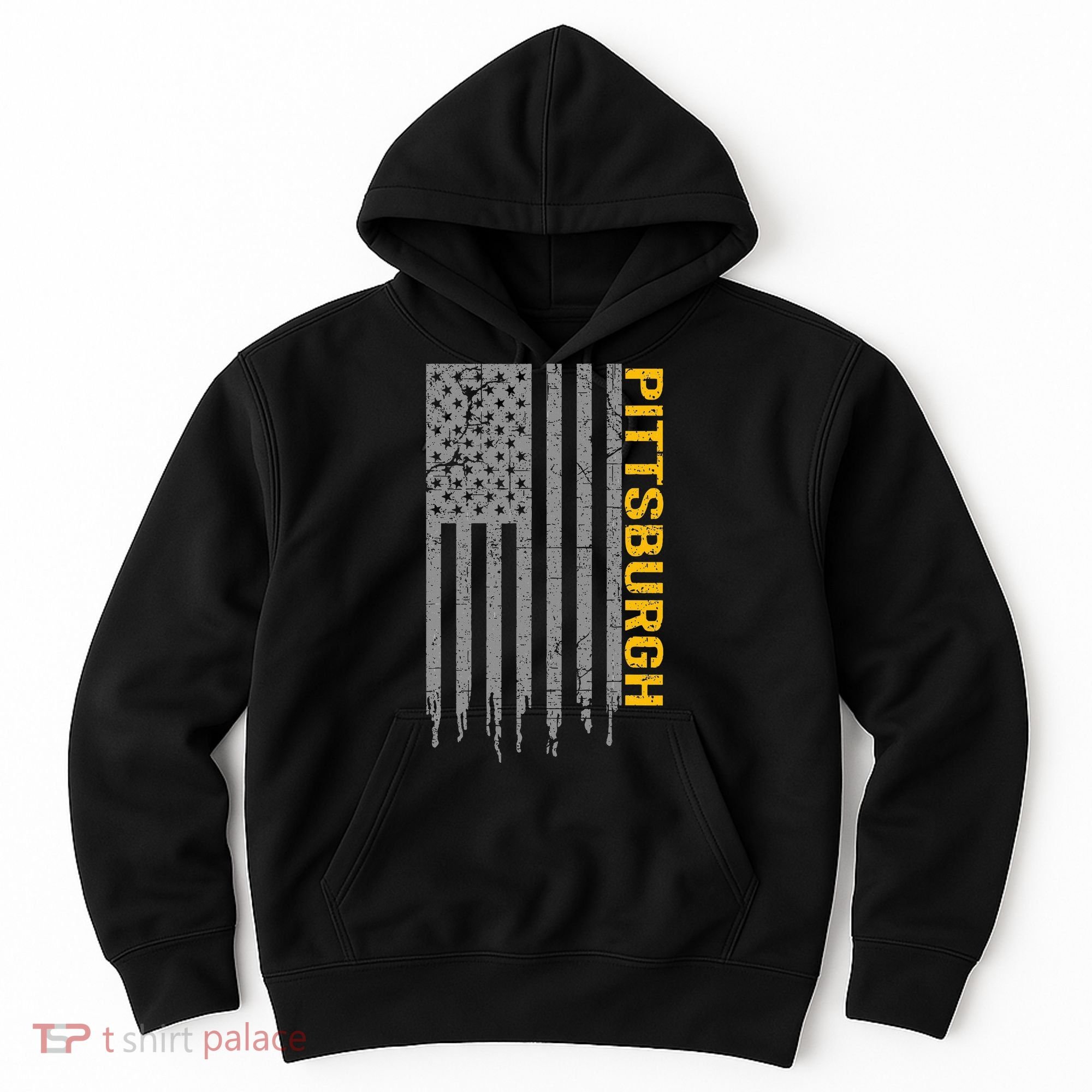 Pittsburgh USA Flag Patriotic American From Pittsburgh Hoodie