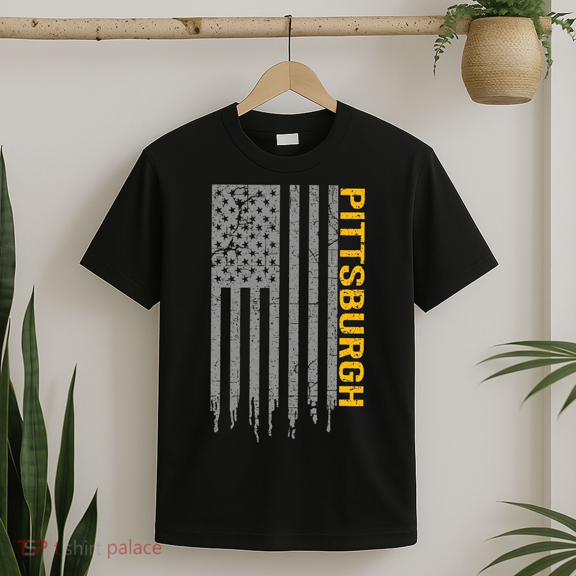 Pittsburgh USA Flag Patriotic American From Pittsburgh T-Shirt