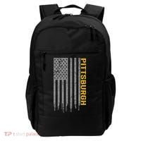 Pittsburgh USA Flag Patriotic American From Pittsburgh Backpack thumb 0