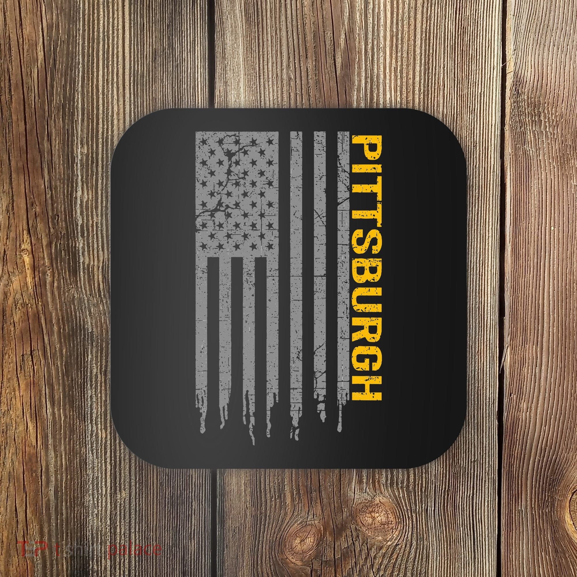 Pittsburgh USA Flag Patriotic American From Pittsburgh Coaster