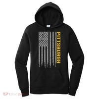 Pittsburgh USA Flag Patriotic American From Pittsburgh Women's Hoodie thumb 0
