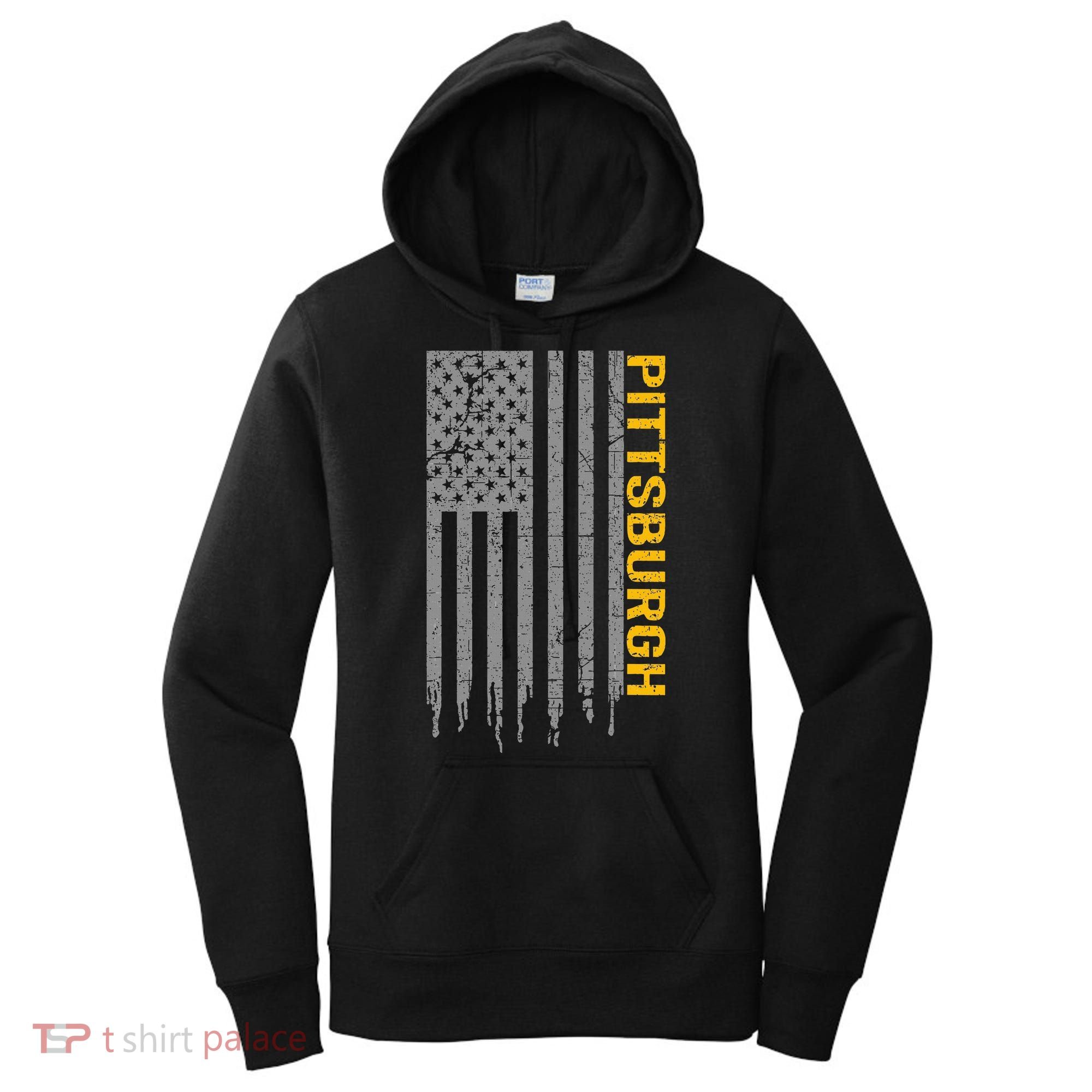 Pittsburgh USA Flag Patriotic American From Pittsburgh Women's Hoodie