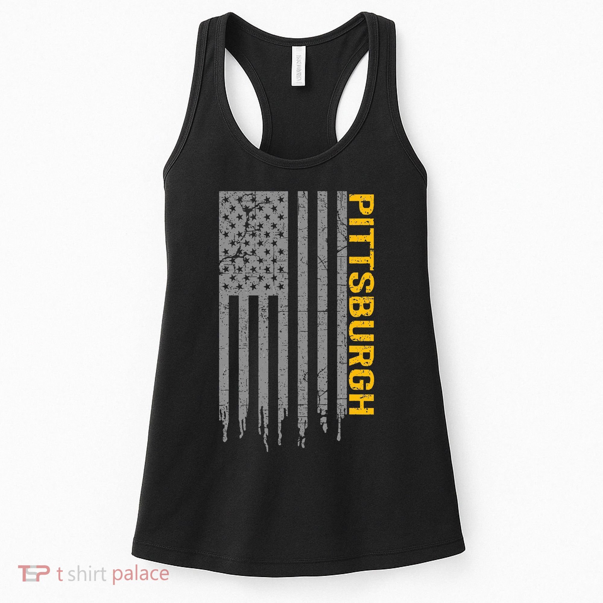 Pittsburgh USA Flag Patriotic American From Pittsburgh Women's Tank Top