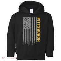 Pittsburgh USA Flag Patriotic American From Pittsburgh Toddler Hoodie thumb 0