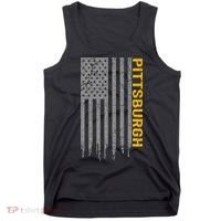 Pittsburgh USA Flag Patriotic American From Pittsburgh Tank Top thumb 0
