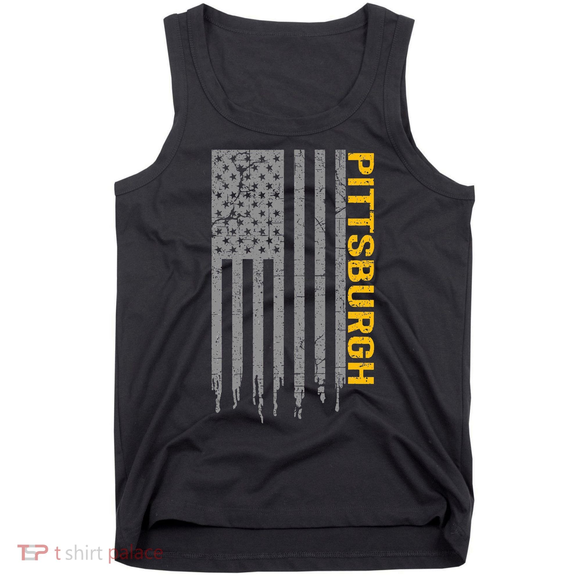 Pittsburgh USA Flag Patriotic American From Pittsburgh Tank Top