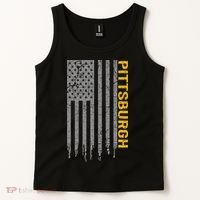 Pittsburgh USA Flag Patriotic American From Pittsburgh Tank Top thumb 2